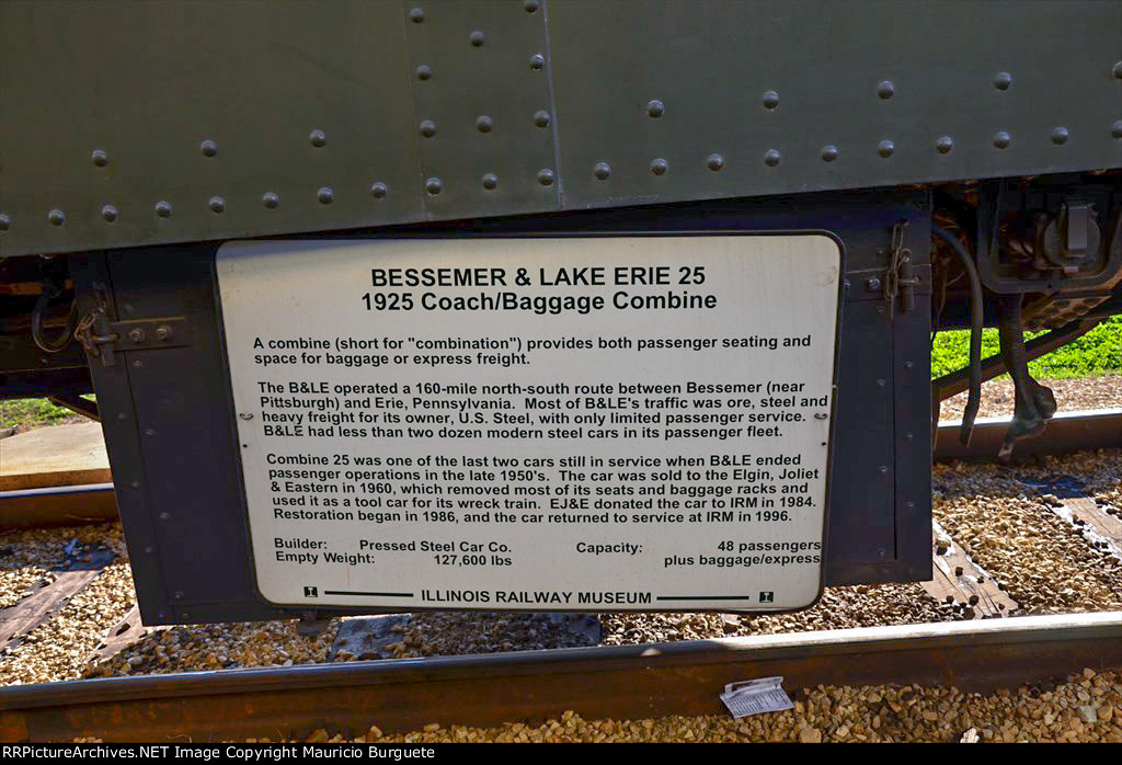 Bessemer & Lake Erie Steel Combine car